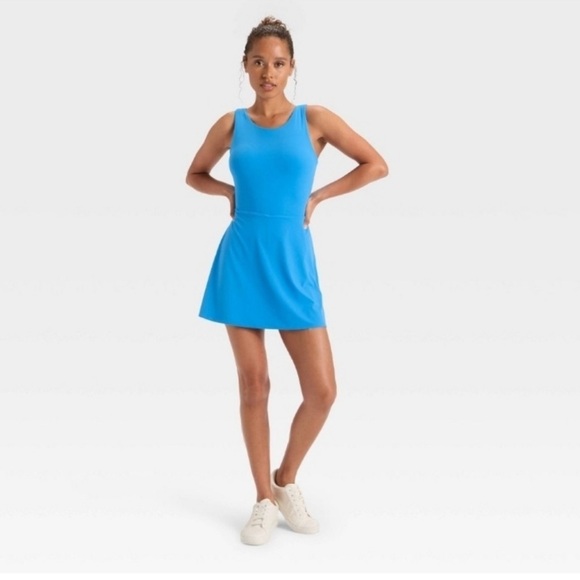 JoyLab Women’s Knit Sporty Contrast Active Mini Dress - Caribbean Size XL NWT - Picture 3 of 10